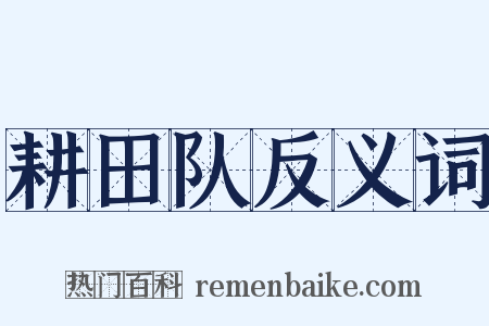 耕田队反义词是什么意思的图片